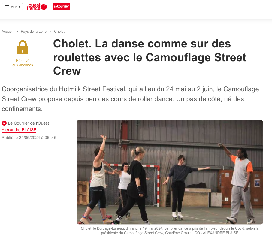 article roller dance cholet